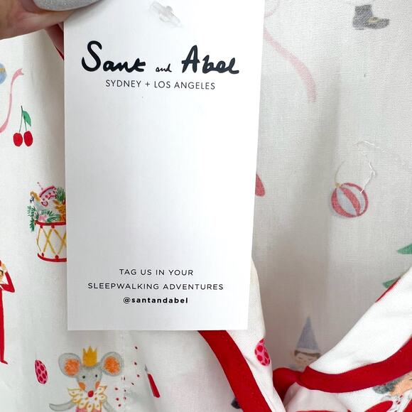 SANT AND ABEL X KATHY HILTON Christmas Magic Print Nightshirt XL White Multi NWT - Picture 8 of 9